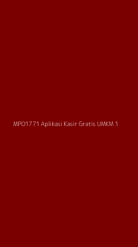 Tampilan Antarmuka Aplikasi Mpo1771 Aplikasi Kasir Gratis Umkm - 1
