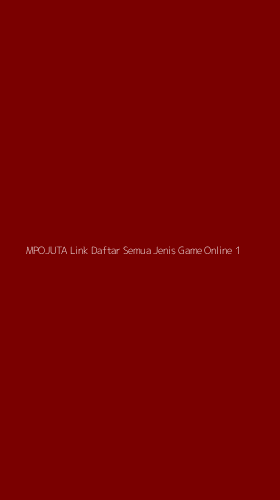 Tampilan Antarmuka Aplikasi Mpojuta Link Daftar Semua Jenis Game Online - 1