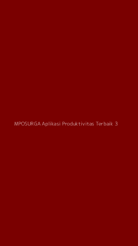 Tampilan Antarmuka Aplikasi Mposurga Aplikasi Produktivitas Terbaik - 3