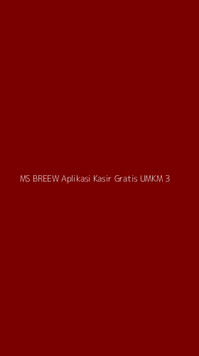 Tampilan Antarmuka Aplikasi Ms Breew Aplikasi Kasir Gratis Umkm - 3