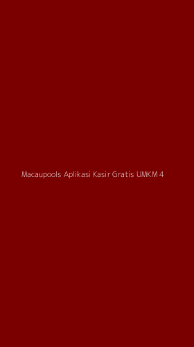 Tampilan Antarmuka Aplikasi Macaupools Aplikasi Kasir Gratis Umkm - 4