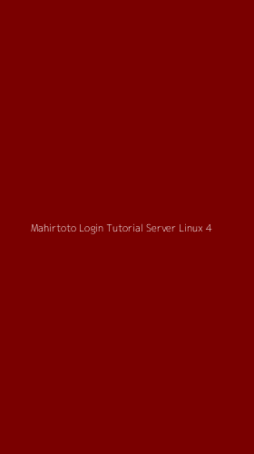 Tampilan Antarmuka Aplikasi Mahirtoto Login Tutorial Server Linux - 4