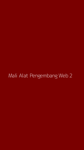 Tampilan Antarmuka Aplikasi Mali Alat Pengembang Web - 2