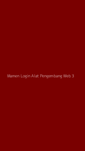 Tampilan Antarmuka Aplikasi Mamen Login Alat Pengembang Web - 3