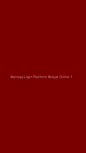Tampilan Antarmuka Aplikasi Manisqq Login Platform Belajar Online - 1