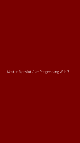 Tampilan Antarmuka Aplikasi Master Mposlot Alat Pengembang Web - 3