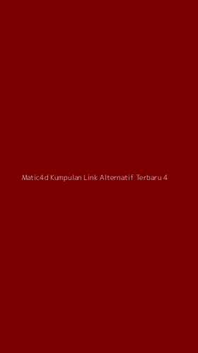 Tampilan Antarmuka Aplikasi Matic4d Kumpulan Link Alternatif Terbaru - 4