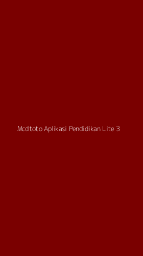 Tampilan Antarmuka Aplikasi Mcdtoto Aplikasi Pendidikan Lite - 3