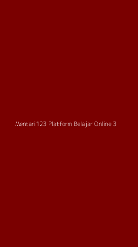 Tampilan Antarmuka Aplikasi Mentari123 Platform Belajar Online - 3