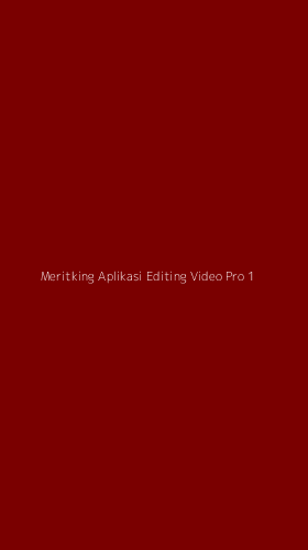 Tampilan Antarmuka Aplikasi Meritking Aplikasi Editing Video Pro - 1