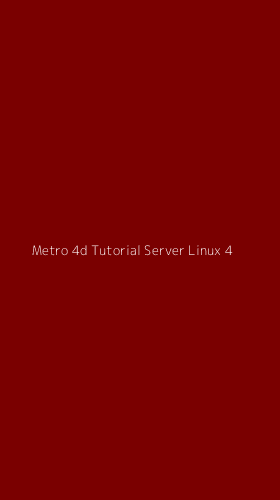Tampilan Antarmuka Aplikasi Metro 4d Tutorial Server Linux - 4