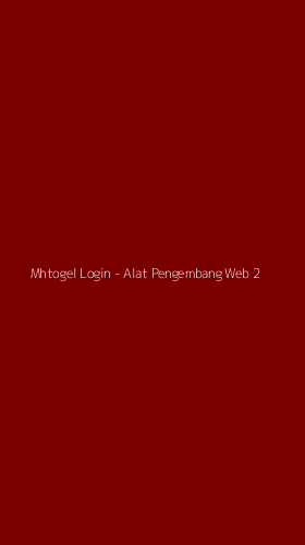 Tampilan Antarmuka Aplikasi Mhtogel Login - Alat Pengembang Web - 2