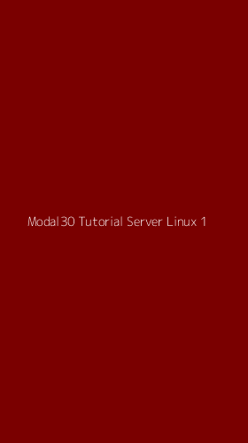Tampilan Antarmuka Aplikasi Modal30 Tutorial Server Linux - 1