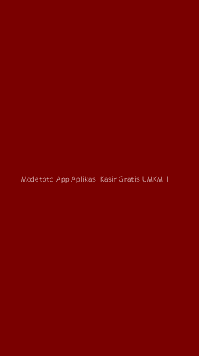 Tampilan Antarmuka Aplikasi Modetoto App Aplikasi Kasir Gratis Umkm - 1