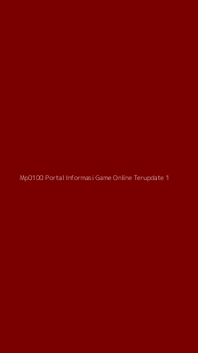 Tampilan Antarmuka Aplikasi Mp0100 Portal Informasi Game Online Terupdate - 1