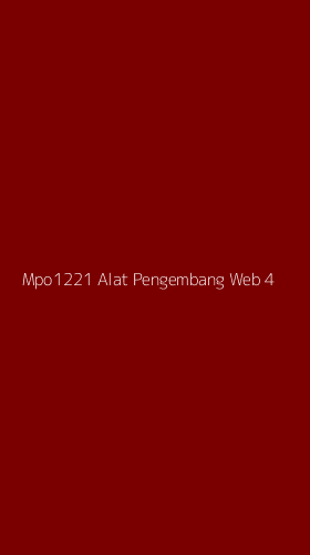 Tampilan Antarmuka Aplikasi Mpo1221 Alat Pengembang Web - 4