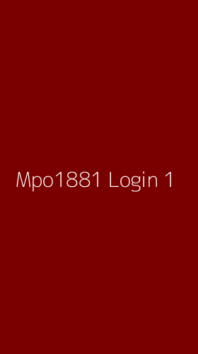 Tampilan Antarmuka Aplikasi Mpo1881 Login - 1