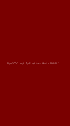 Tampilan Antarmuka Aplikasi Mpo7000 Login Aplikasi Kasir Gratis Umkm - 1