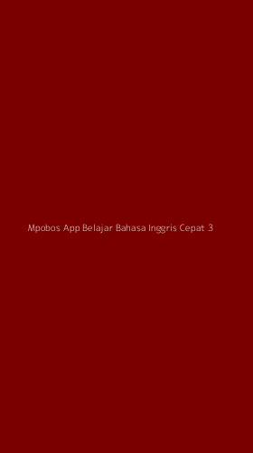 Tampilan Antarmuka Aplikasi Mpobos App Belajar Bahasa Inggris Cepat - 3
