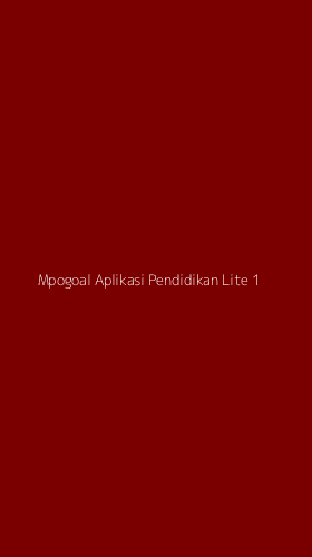 Tampilan Antarmuka Aplikasi Mpogoal Aplikasi Pendidikan Lite - 1