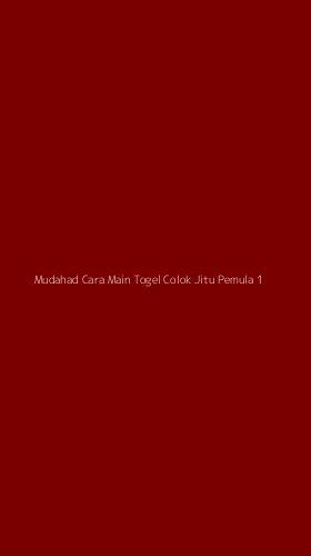 Tampilan Antarmuka Aplikasi Mudahad Cara Main Togel Colok Jitu Pemula - 1