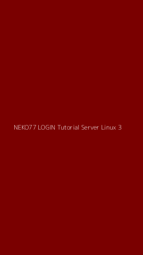 Tampilan Antarmuka Aplikasi Neko77 Login Tutorial Server Linux - 3