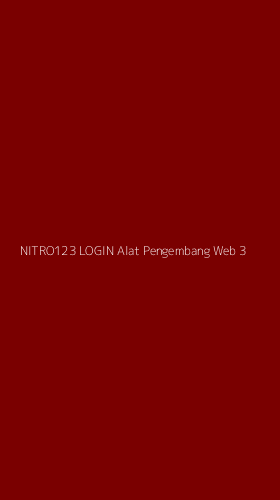 Tampilan Antarmuka Aplikasi Nitro123 Login Alat Pengembang Web - 3