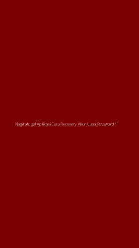Tampilan Antarmuka Aplikasi Nagitatogel Aplikasi Cara Recovery Akun Lupa Password - 1