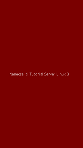 Tampilan Antarmuka Aplikasi Neneksakti Tutorial Server Linux - 3