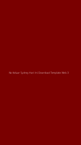 Tampilan Antarmuka Aplikasi No Keluar Sydney Hari Ini Download Template Web - 3