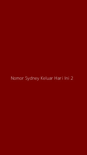 Tampilan Antarmuka Aplikasi Nomor Sydney Keluar Hari Ini - 2