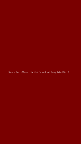 Tampilan Antarmuka Aplikasi Nomor Toto Macau Hari Ini Download Template Web - 1