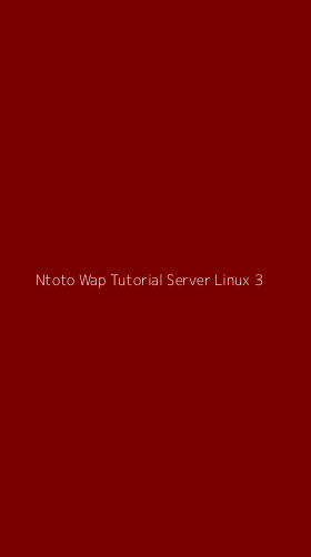 Tampilan Antarmuka Aplikasi Ntoto Wap Tutorial Server Linux - 3