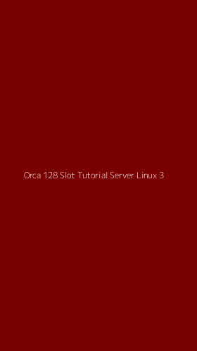 Tampilan Antarmuka Aplikasi Orca 128 Slot Tutorial Server Linux - 3
