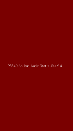 Tampilan Antarmuka Aplikasi Pbb4d Aplikasi Kasir Gratis Umkm - 4