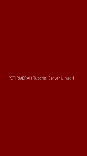 Tampilan Antarmuka Aplikasi Petirmerah Tutorial Server Linux - 1