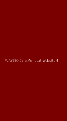 Tampilan Antarmuka Aplikasi Playsbo Cara Membuat Website - 4