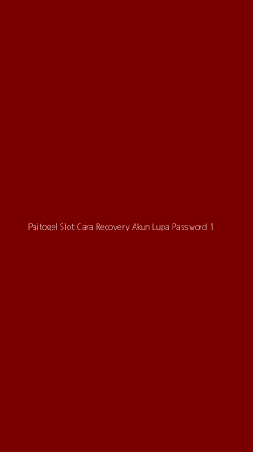 Tampilan Antarmuka Aplikasi Paitogel Slot Cara Recovery Akun Lupa Password - 1