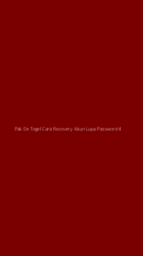 Tampilan Antarmuka Aplikasi Pak De Togel Cara Recovery Akun Lupa Password - 4