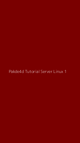 Tampilan Antarmuka Aplikasi Pakde4d Tutorial Server Linux - 1
