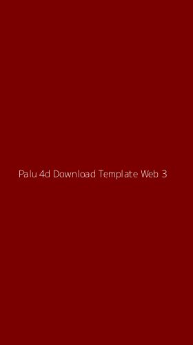 Tampilan Antarmuka Aplikasi Palu 4d Download Template Web - 3