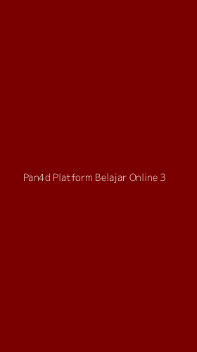 Tampilan Antarmuka Aplikasi Pan4d Platform Belajar Online - 3