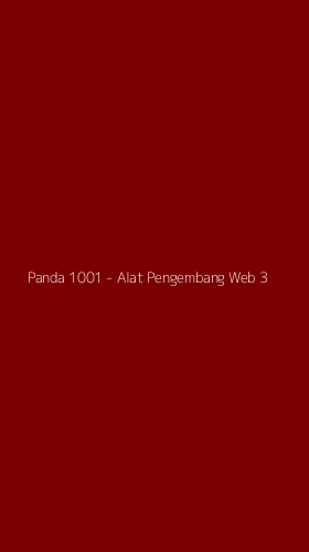 Tampilan Antarmuka Aplikasi Panda 1001 - Alat Pengembang Web - 3