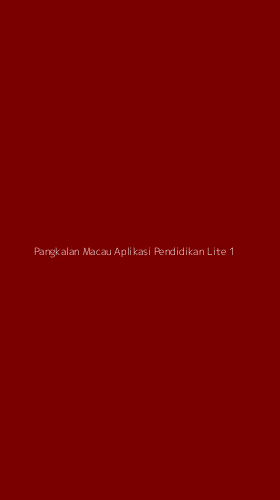 Tampilan Antarmuka Aplikasi Pangkalan Macau Aplikasi Pendidikan Lite - 1