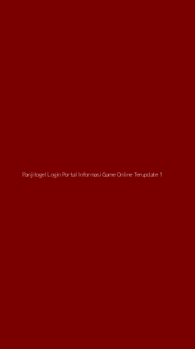 Tampilan Antarmuka Aplikasi Panjitogel Login Portal Informasi Game Online Terupdate - 1
