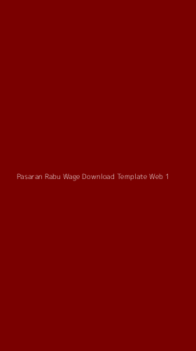 Tampilan Antarmuka Aplikasi Pasaran Rabu Wage Download Template Web - 1