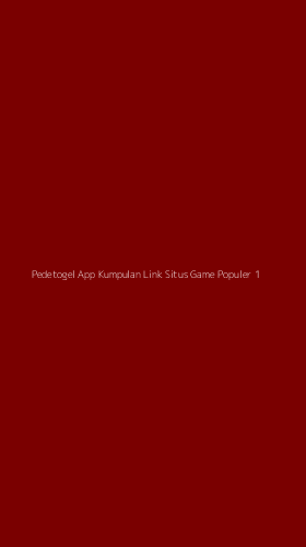 Tampilan Antarmuka Aplikasi Pedetogel App Kumpulan Link Situs Game Populer - 1