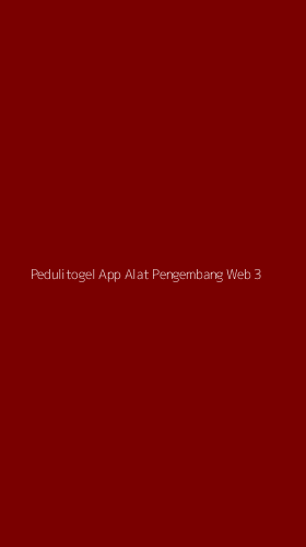 Tampilan Antarmuka Aplikasi Pedulitogel App Alat Pengembang Web - 3