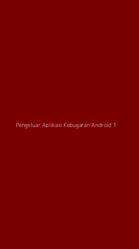 Tampilan Antarmuka Aplikasi Pengeluar Aplikasi Kebugaran Android - 1