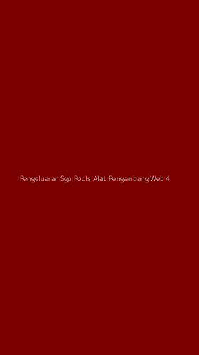 Tampilan Antarmuka Aplikasi Pengeluaran Sgp Pools Alat Pengembang Web - 4